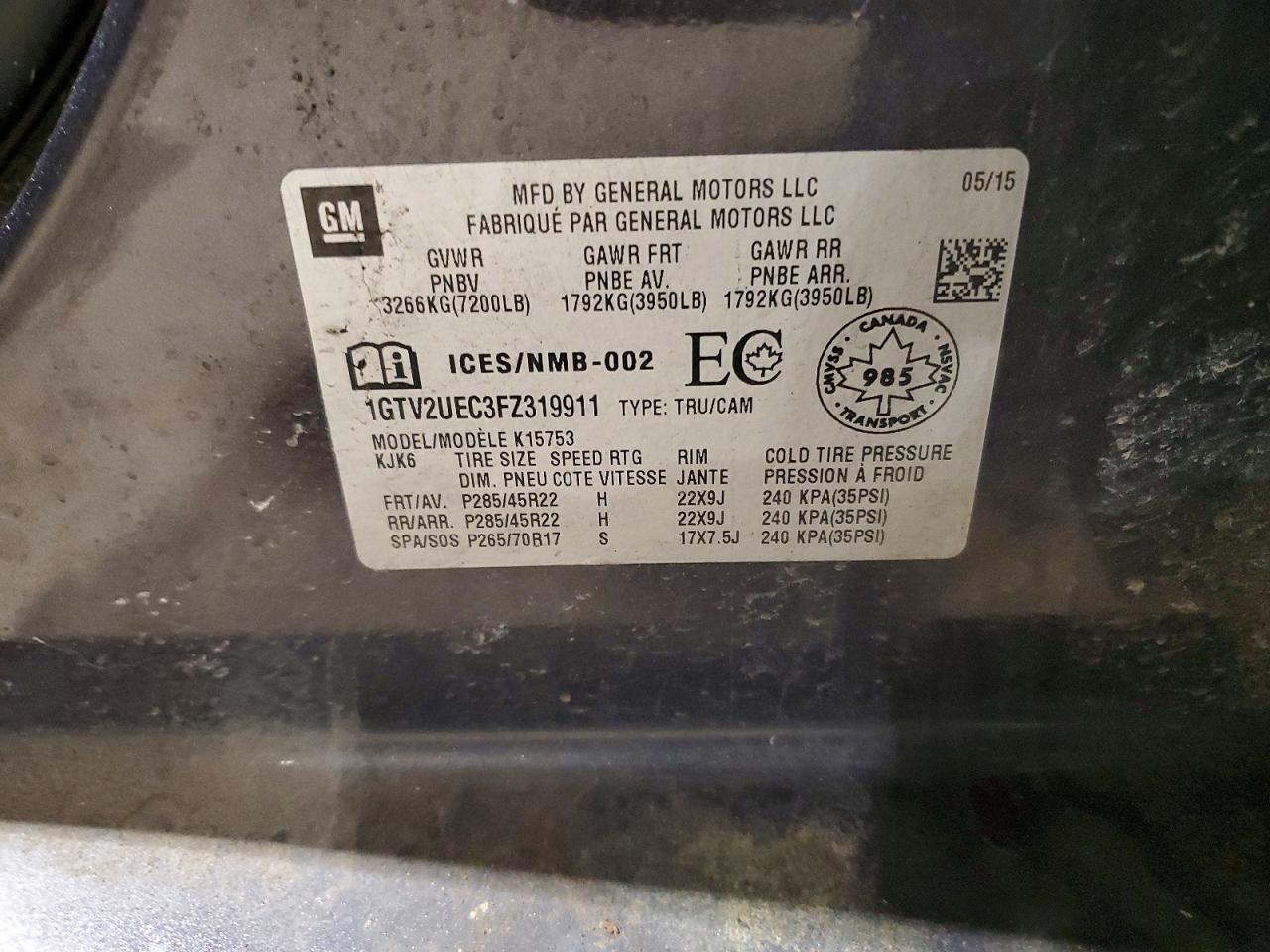 2015 GMC SIERRA K1500 SLE photo 34