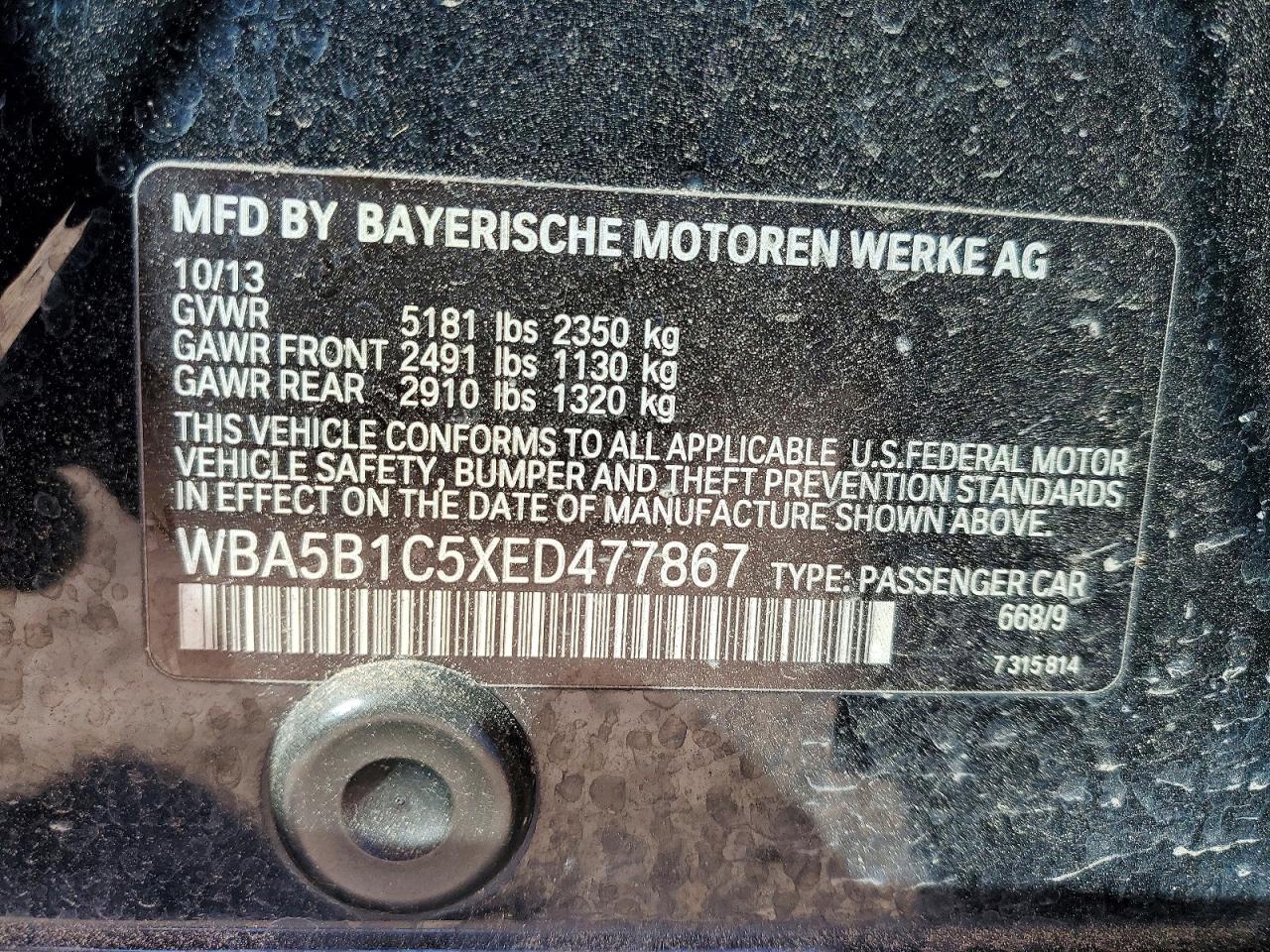2014 BMW 535 I photo 12