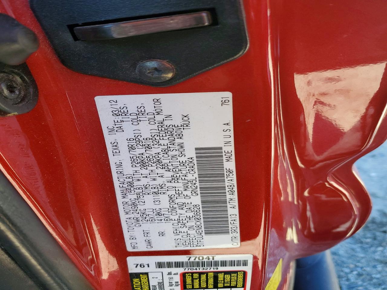 2012 TOYOTA TACOMA V6 photo 13