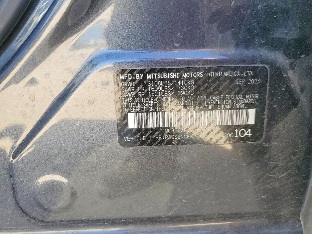 2024 MITSUBISHI MIRAGE G4 ES photo 13