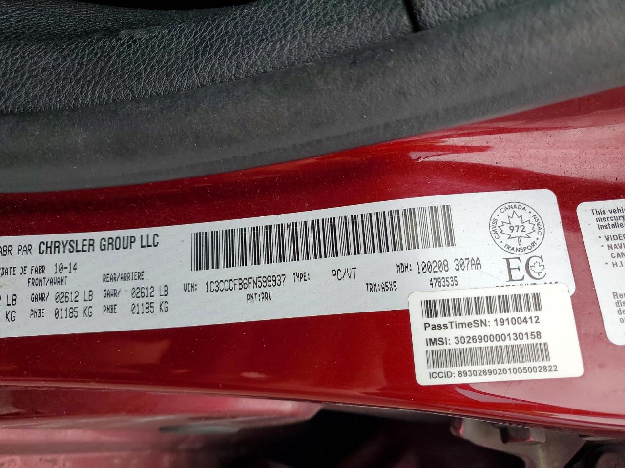 2015 CHRYSLER 200 LX photo 23