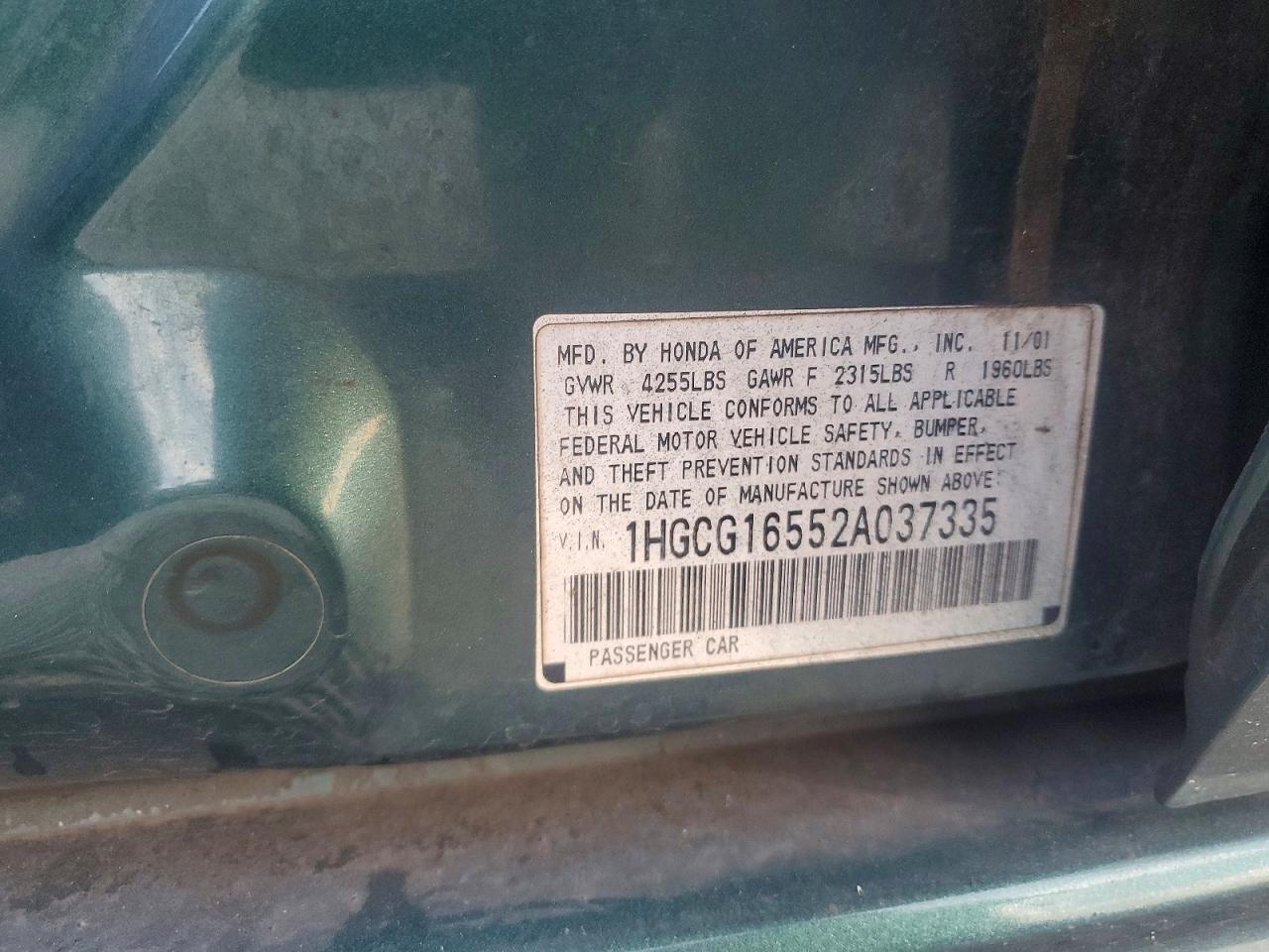 2002 HONDA ACCORD EX photo 23