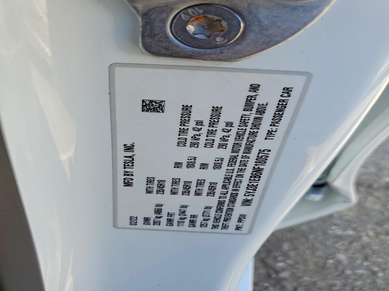2022 TESLA MODEL 3 photo 23