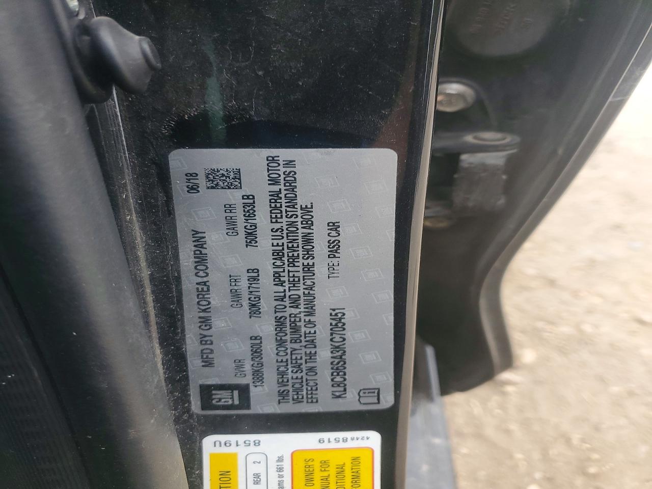 2019 CHEVROLET SPARK LS photo 23