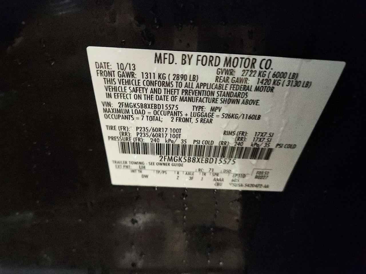2014 FORD FLEX SE photo 37