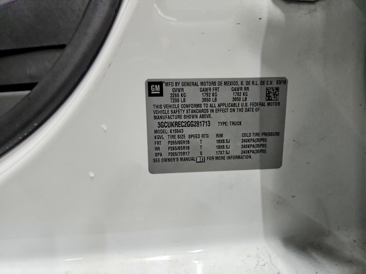 2016 CHEVROLET SILVERADO K1500 LT photo 12
