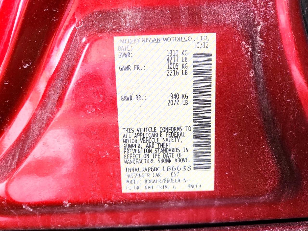 2013 NISSAN ALTIMA 2.5 photo 12