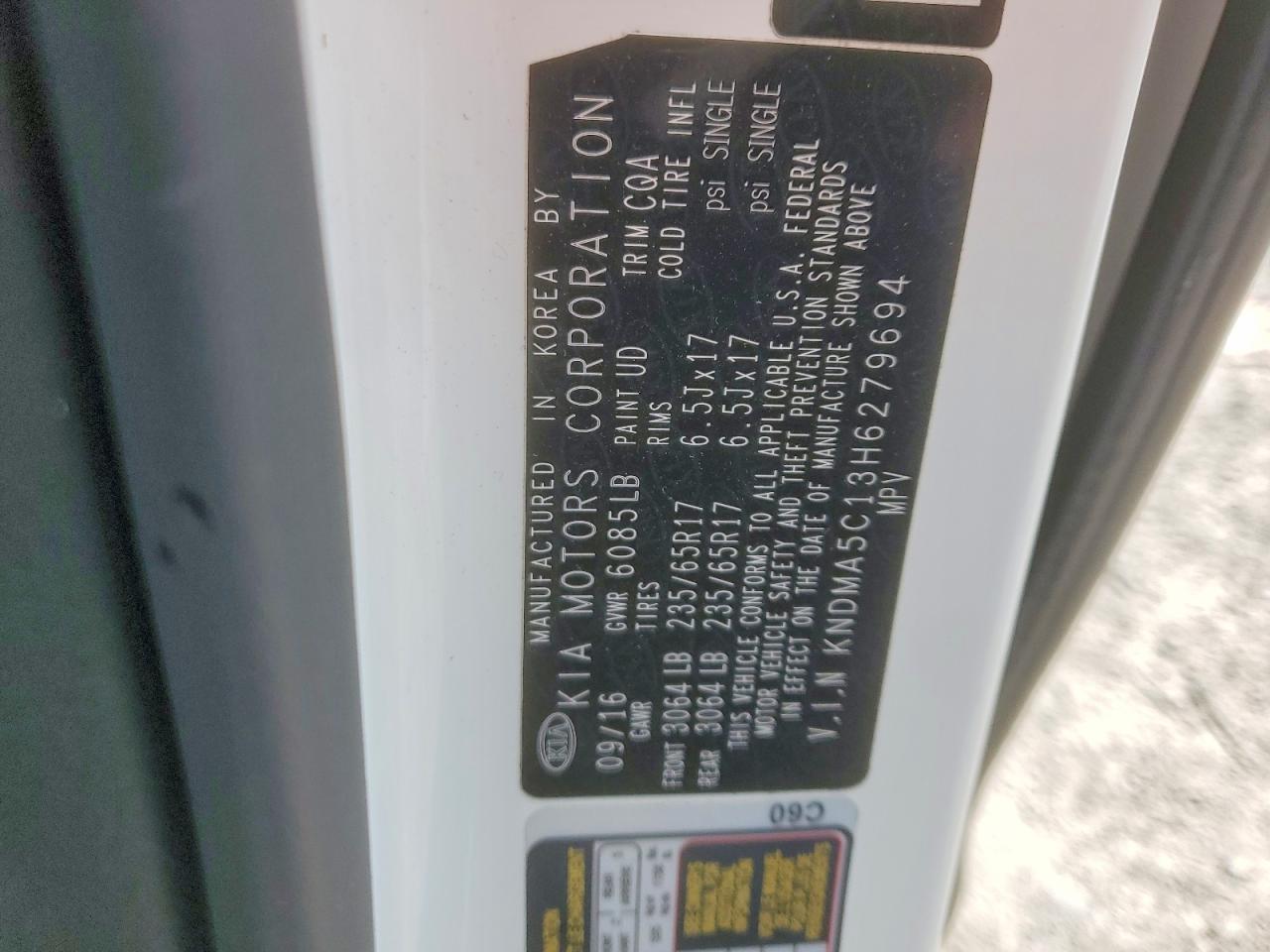 2017 KIA SEDONA L photo 14