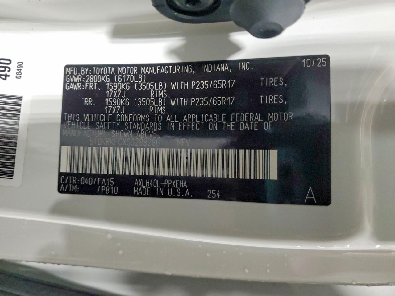 2025 TOYOTA SIENNA LE 8-PASSENGER photo 14