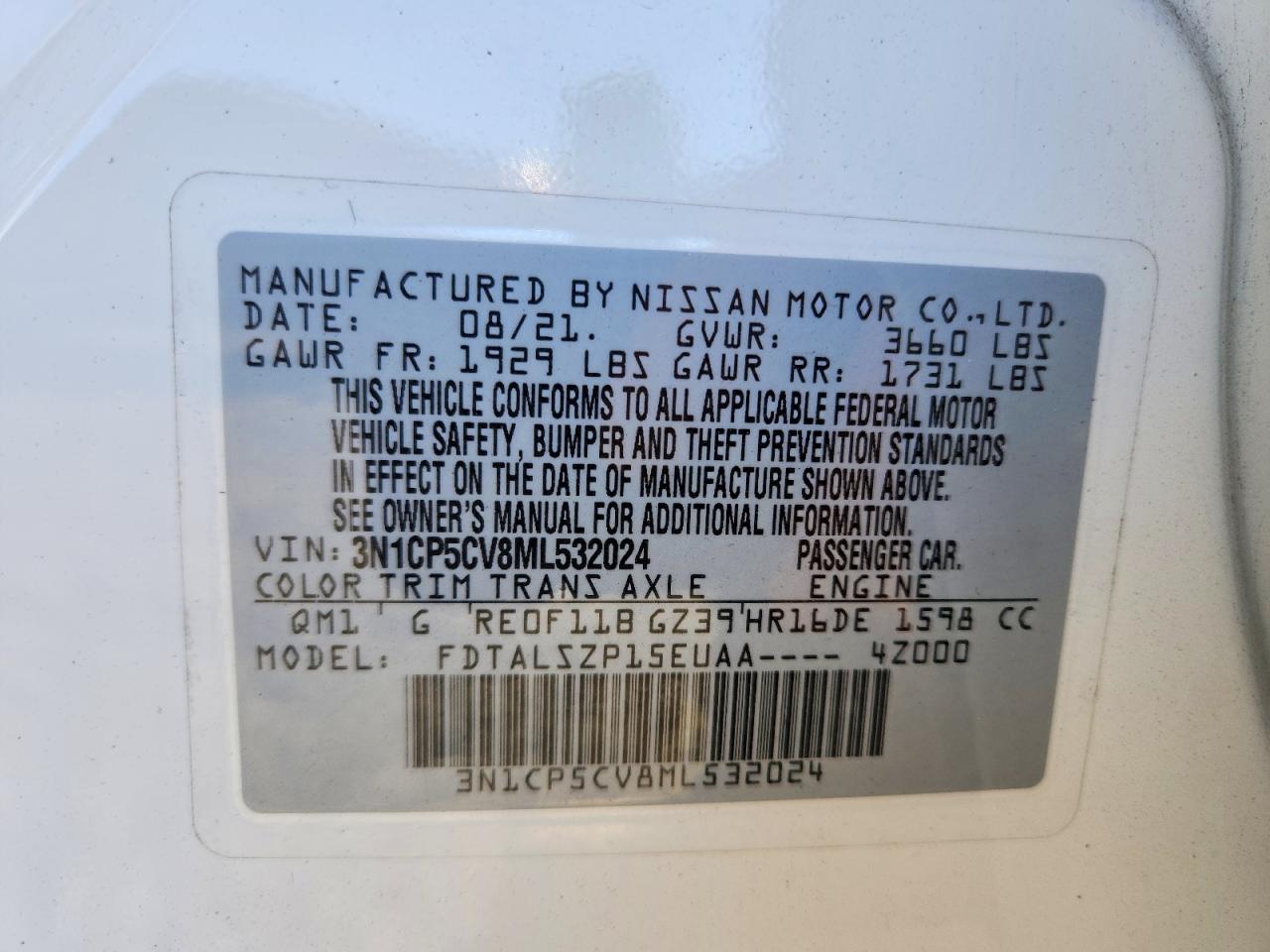 2021 NISSAN KICKS SV photo 27