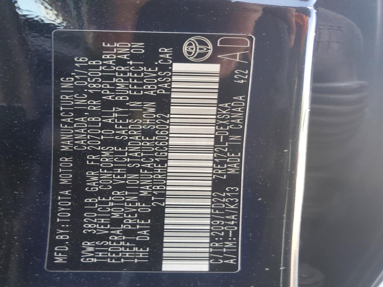 2016 TOYOTA COROLLA S SPECIAL EDITION photo 13