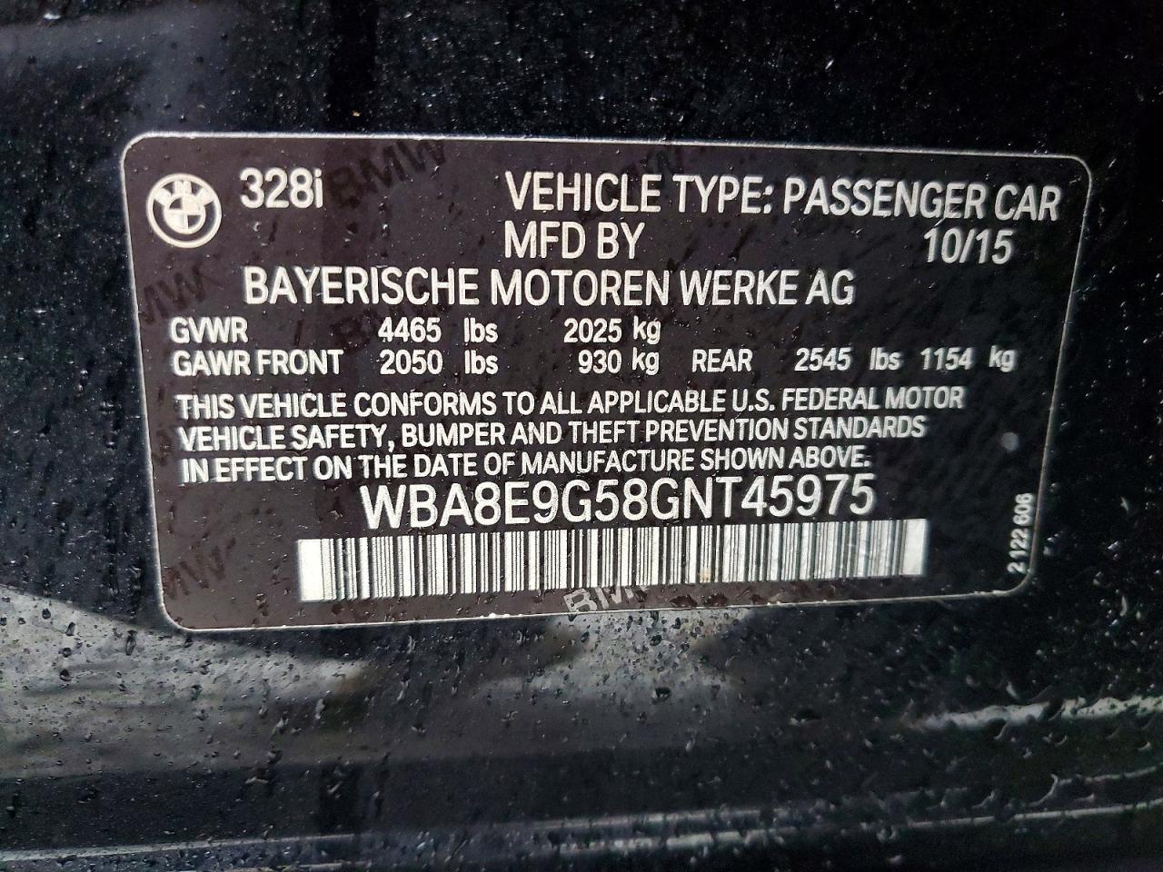 2016 BMW 328 I SULEV photo 23