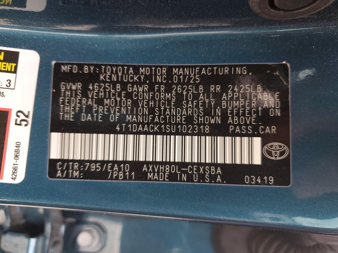 2025 TOYOTA CAMRY SE photo 12