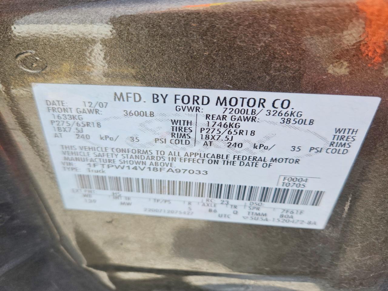 2008 FORD F150 SUPERCREW photo 23