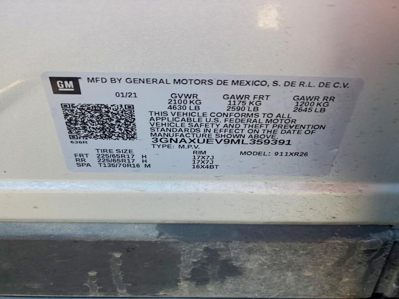 2021 CHEVROLET EQUINOX LT photo 25