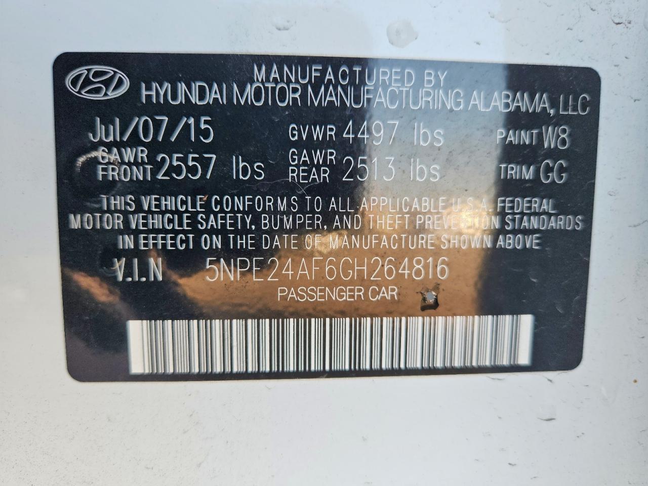 2016 HYUNDAI SONATA SE photo 25