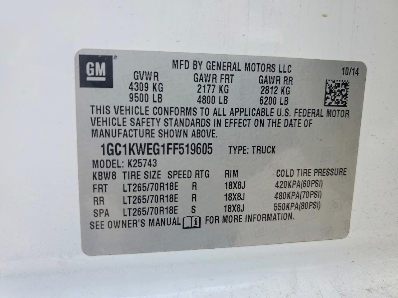 2015 CHEVROLET SILVERADO K2500 HEAVY DUTY LTZ photo 12