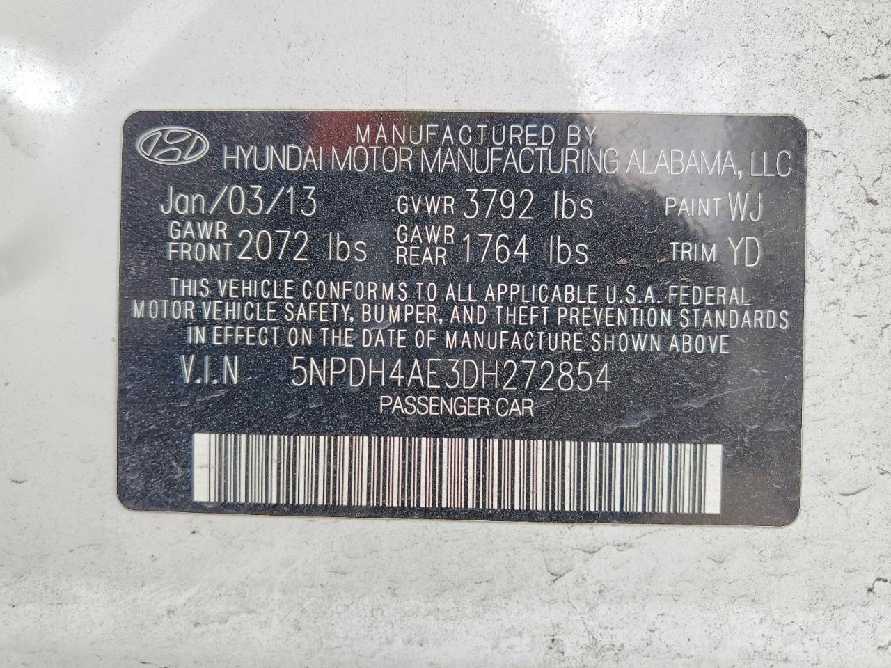 2013 HYUNDAI ELANTRA GLS photo 37
