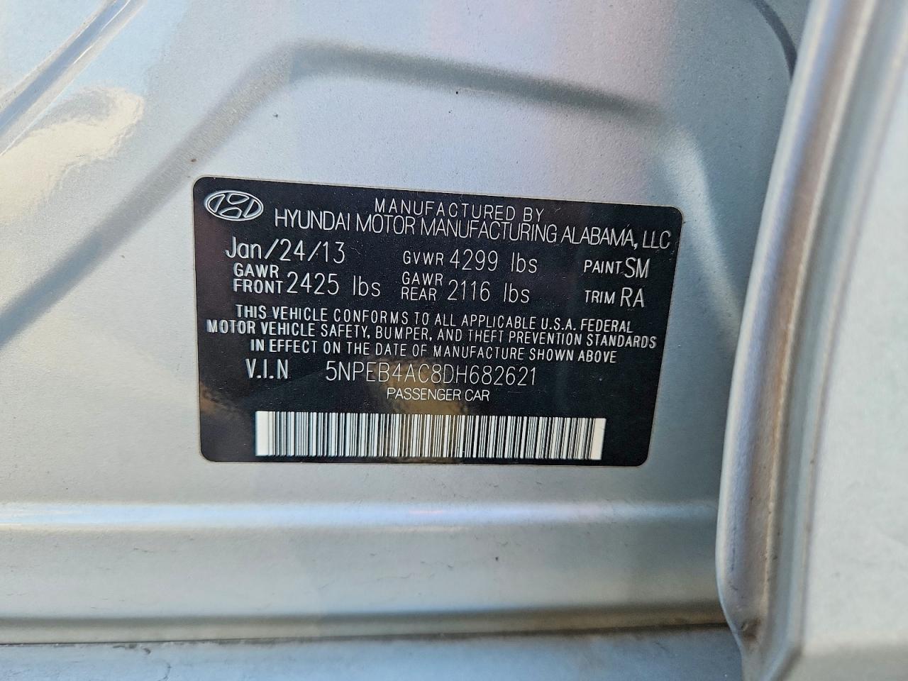 2013 HYUNDAI SONATA GLS photo 34