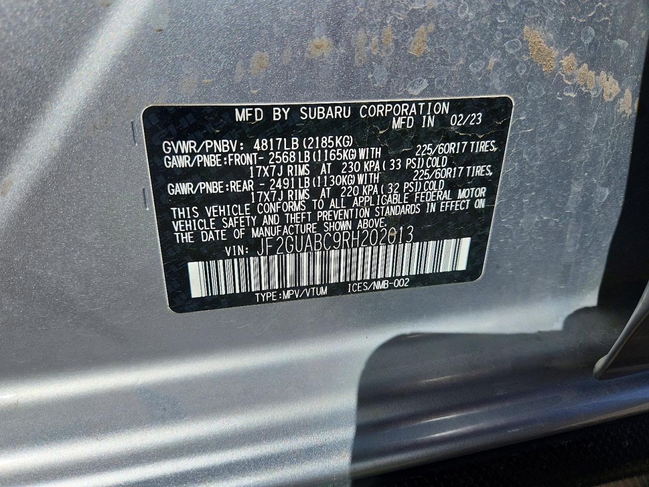 2024 SUBARU CROSSTREK photo 37
