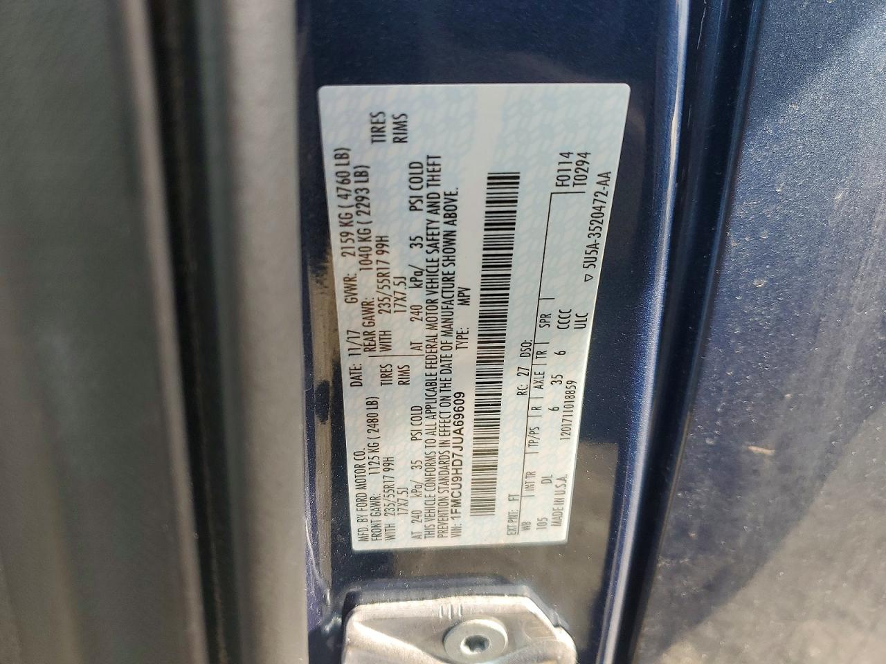 2018 FORD ESCAPE SEL photo 25