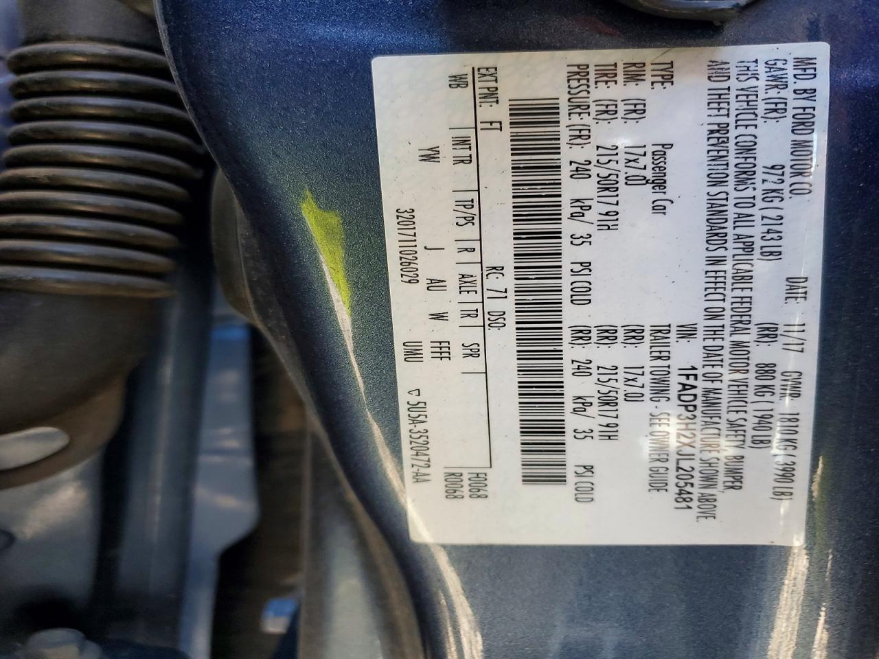 2018 FORD FOCUS SEL photo 37