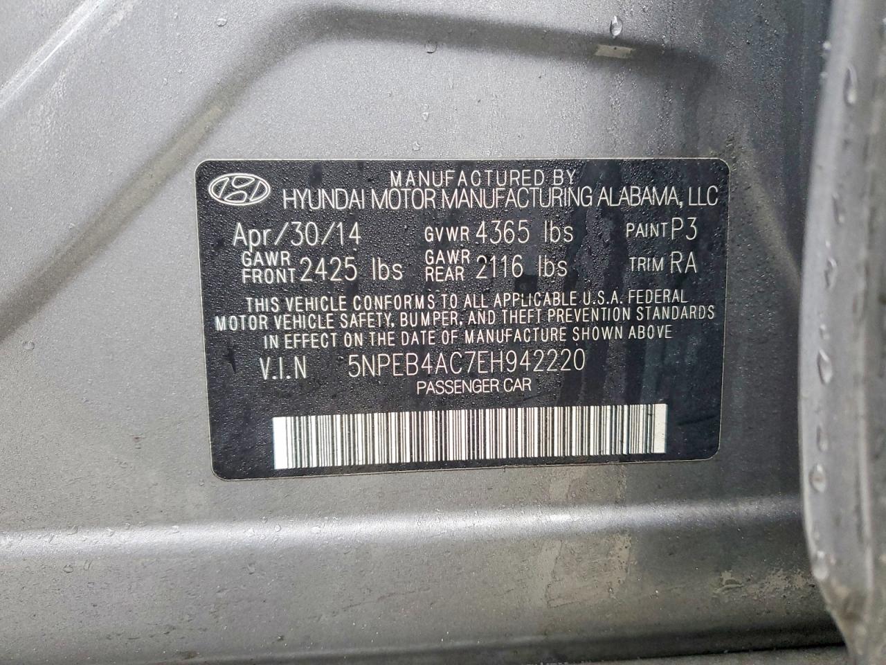 2014 HYUNDAI SONATA GLS photo 23