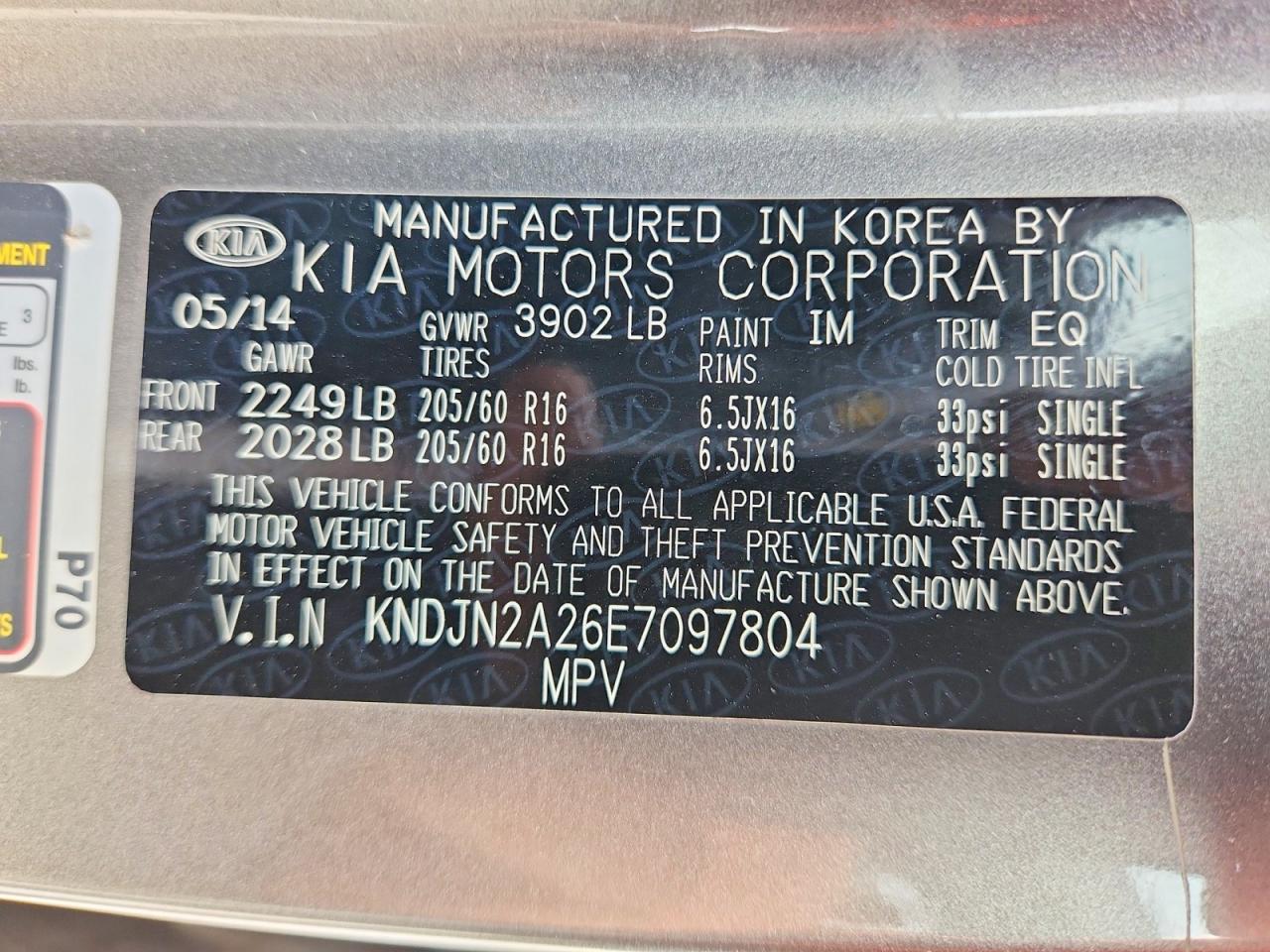 2014 KIA SOUL BASE photo 34