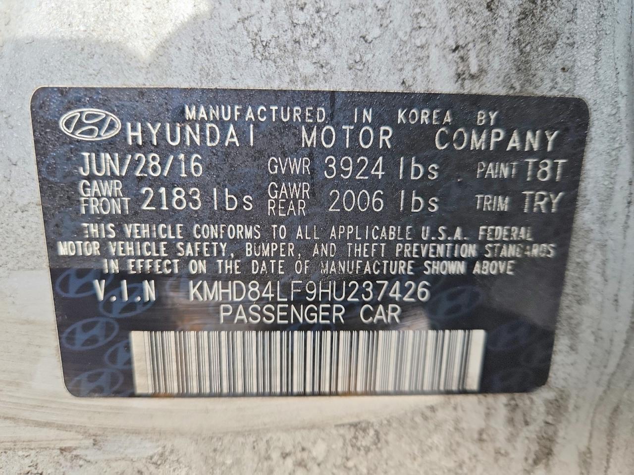2017 HYUNDAI ELANTRA VALUE EDITION photo 12