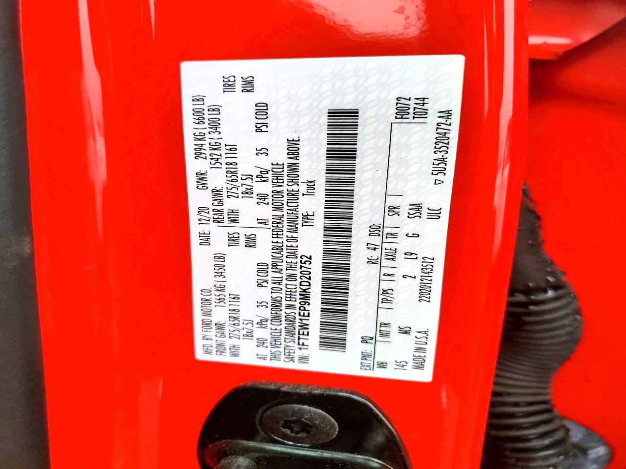 2021 FORD F150 SUPERCREW photo 37