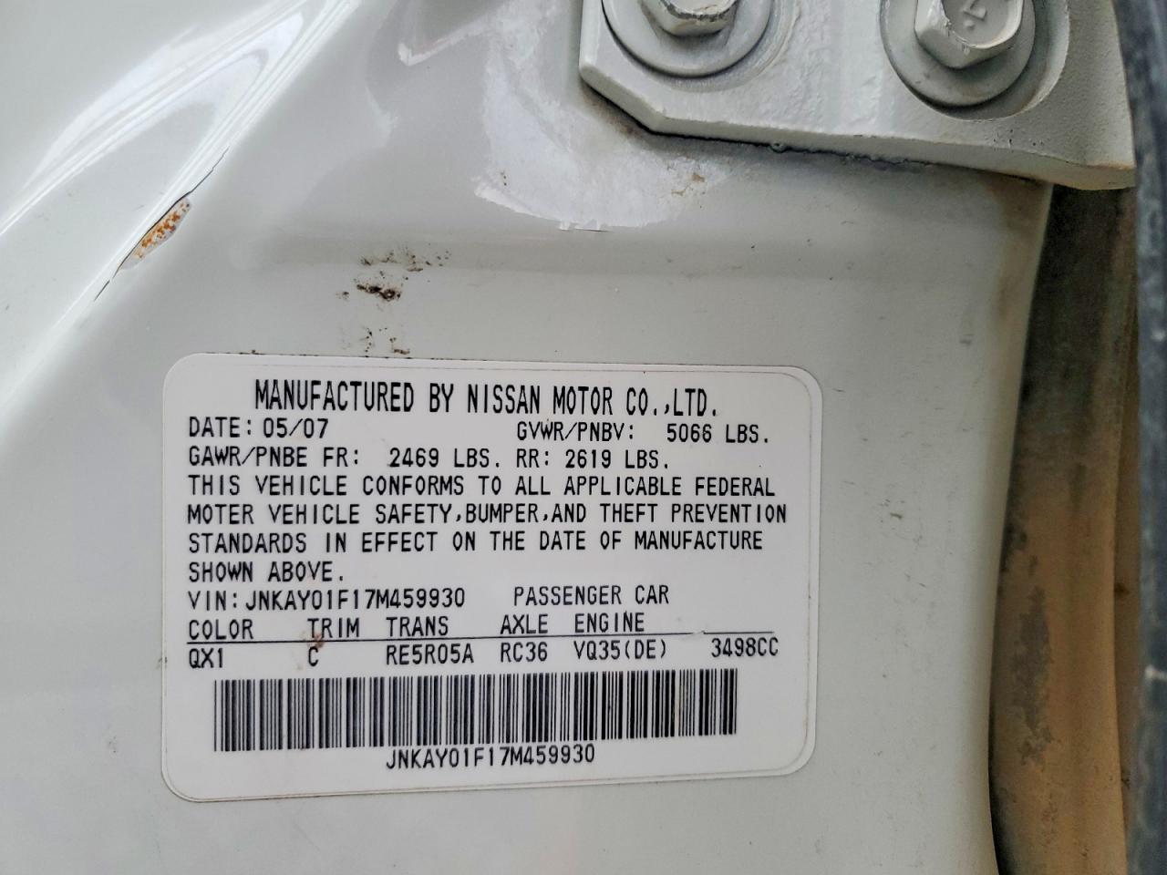 2007 INFINITI M35 X photo 34