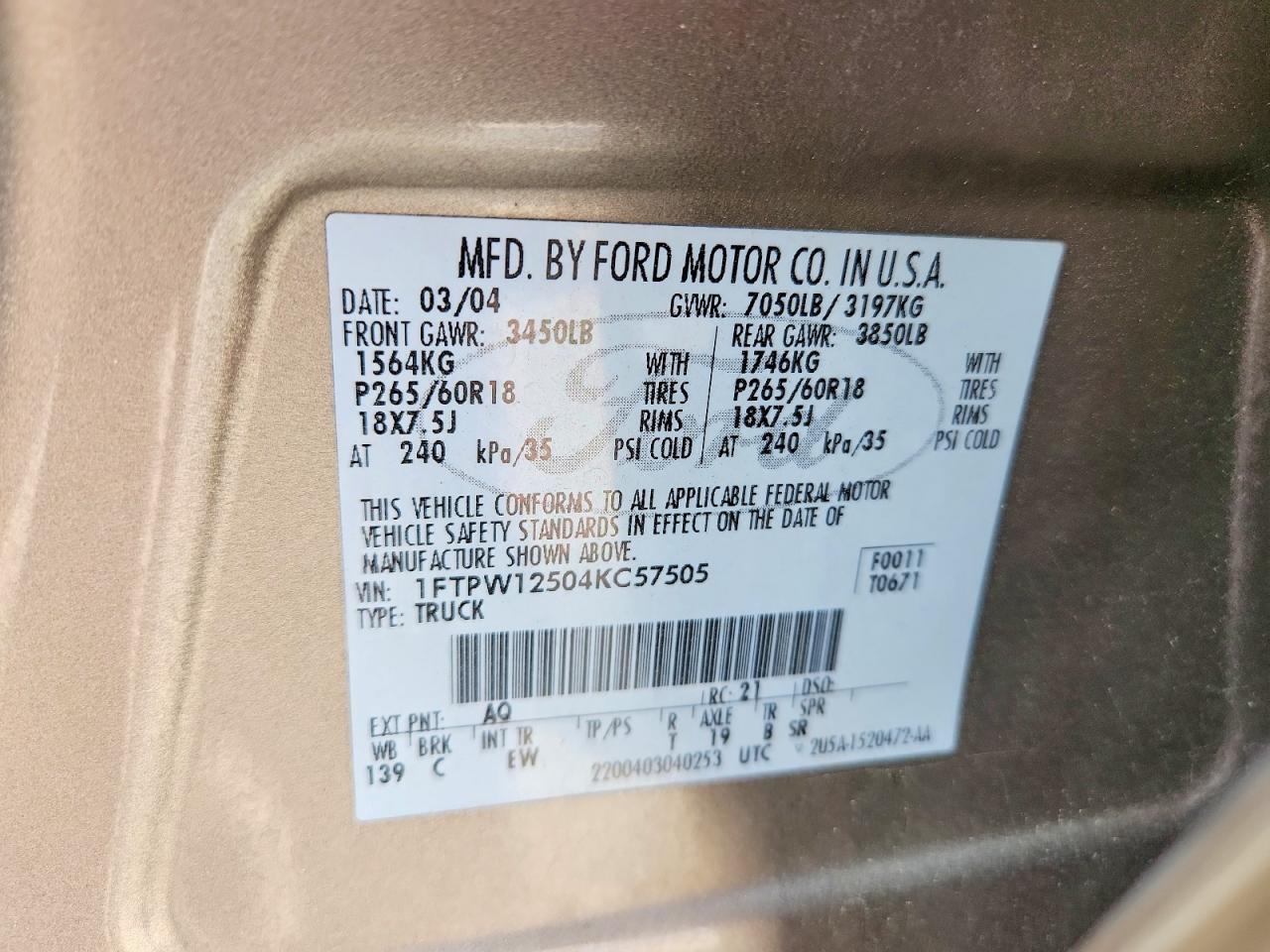 2004 FORD F150 SUPERCREW photo 23