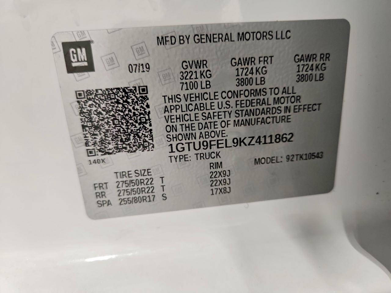 2019 GMC SIERRA K1500 DENALI photo 12