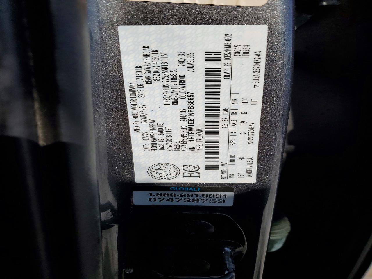 2022 FORD F150 SUPERCREW photo 12