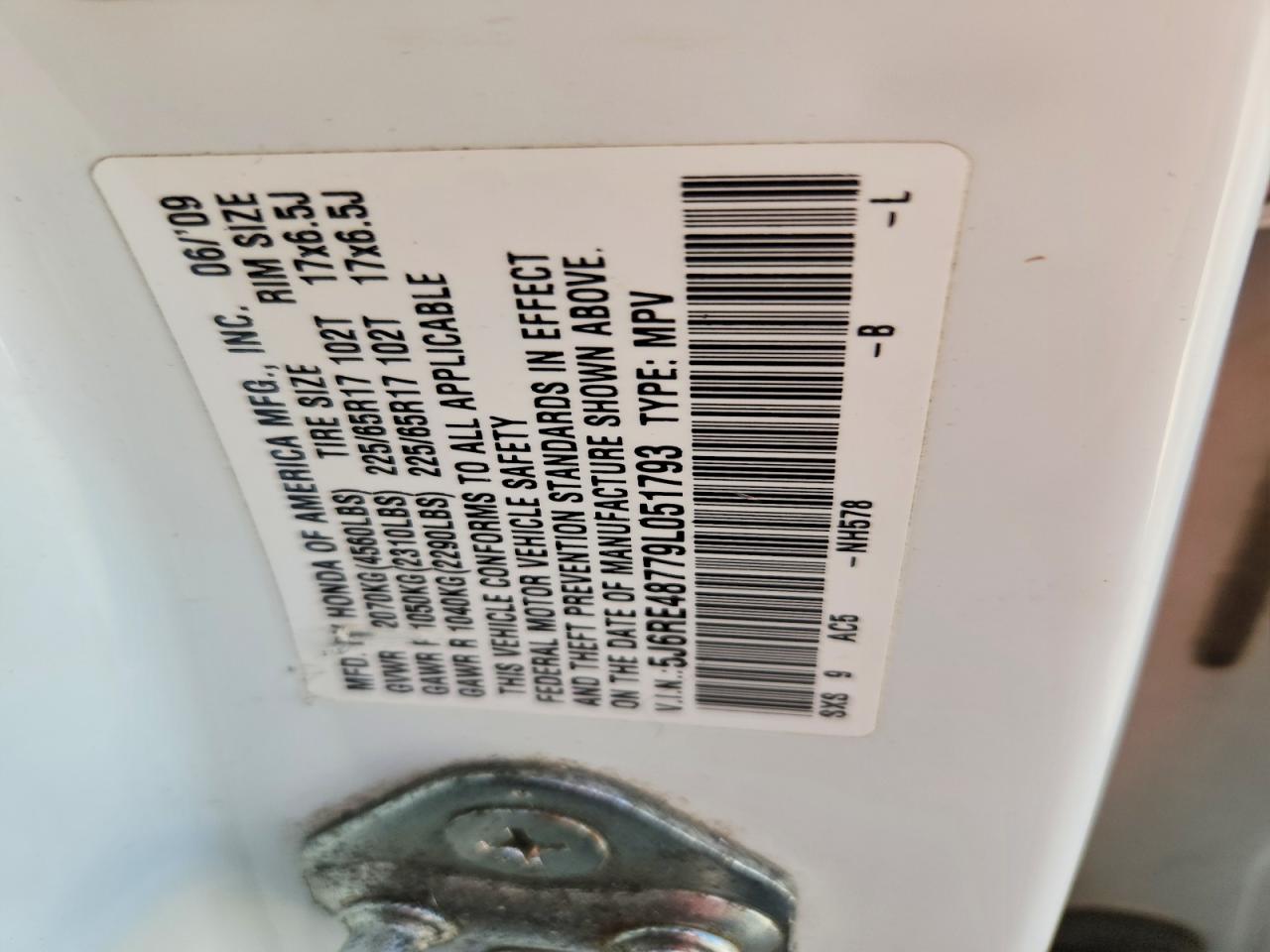 2009 HONDA CR-V EXL photo 40