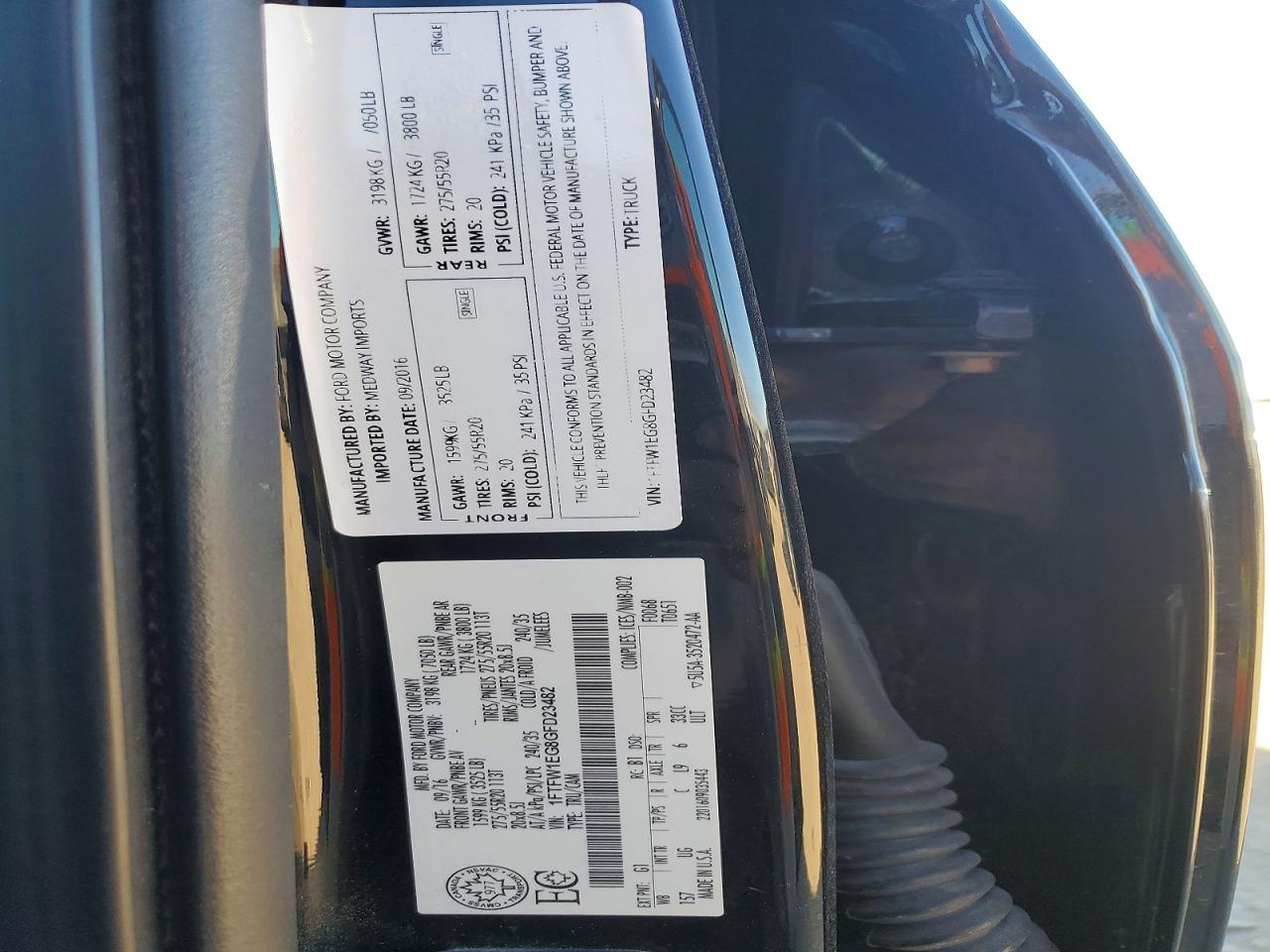 2016 FORD F150 SUPERCREW photo 23