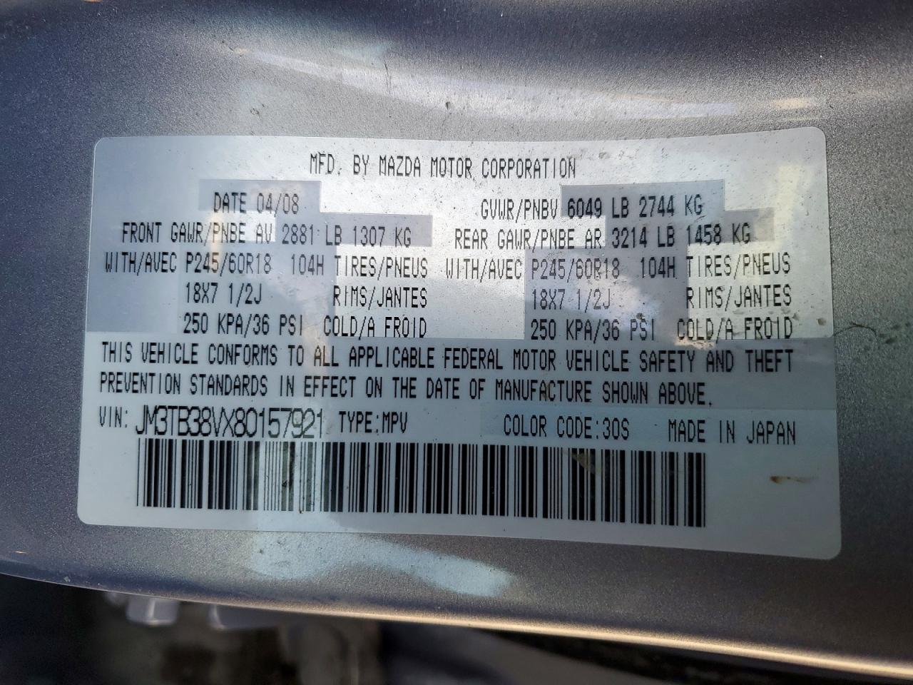 2008 MAZDA CX-9 photo 25