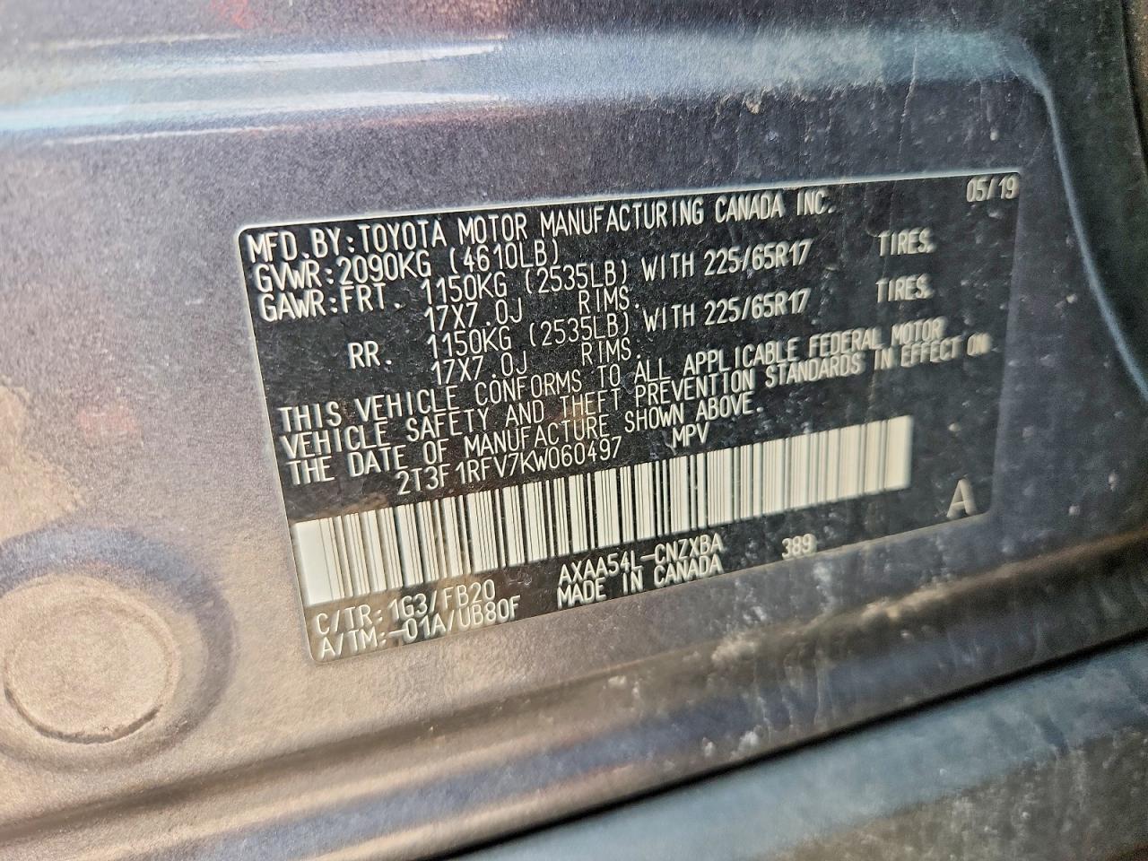 2019 TOYOTA RAV4 LE photo 13