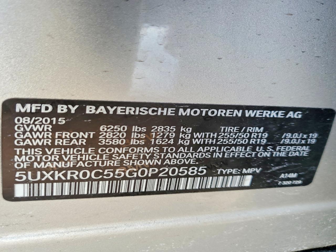 2016 BMW X5 XDRIVE35I photo 12