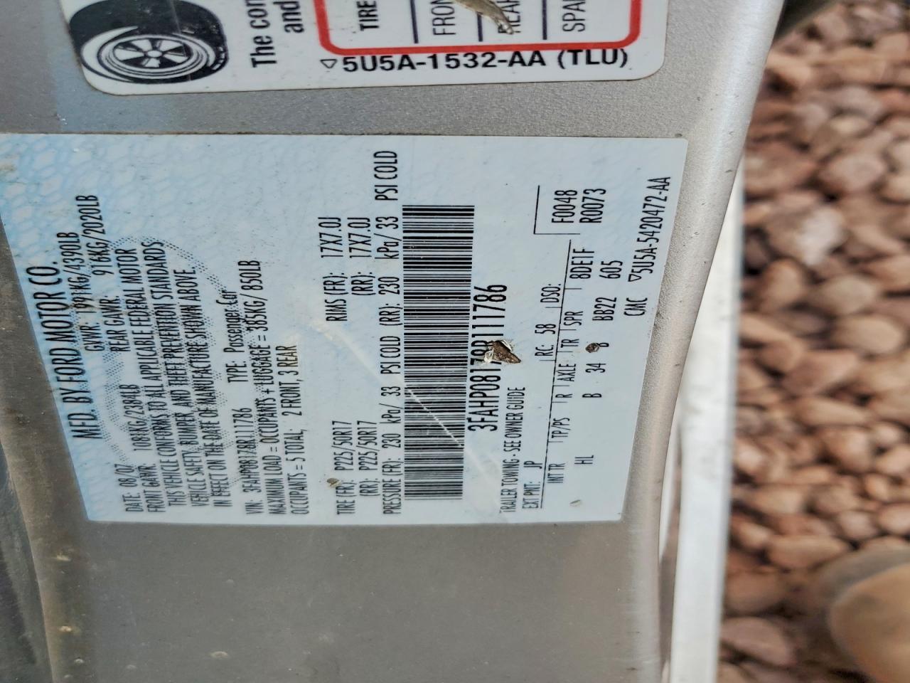 2008 FORD FUSION SEL photo 12