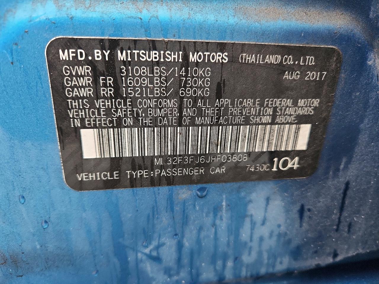 2018 MITSUBISHI MIRAGE G4 ES photo 13