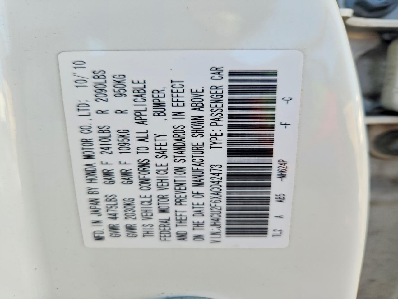 2010 ACURA TSX photo 12