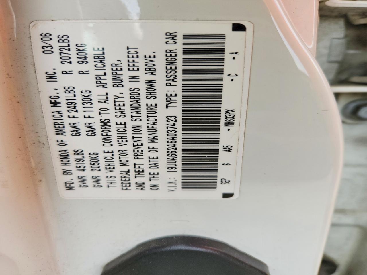 2006 ACURA 3.2TL photo 12