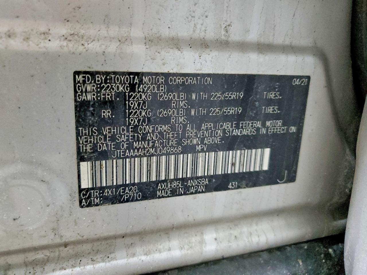 2021 TOYOTA VENZA LIMITED photo 27