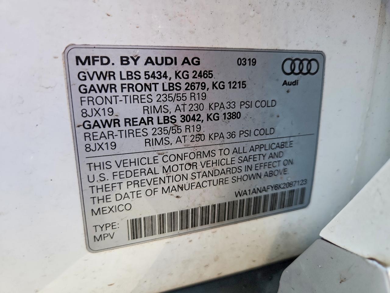 2019 AUDI Q5 PREMIUM photo 25