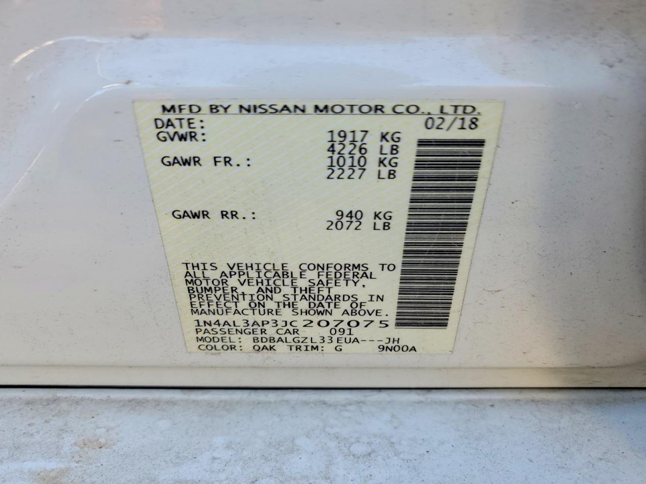 2018 NISSAN ALTIMA 2.5 S photo 25