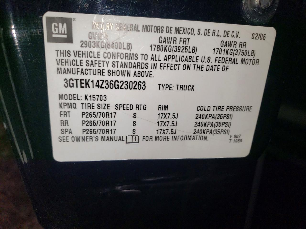 2006 GMC NEW SIERRA K1500 photo 12