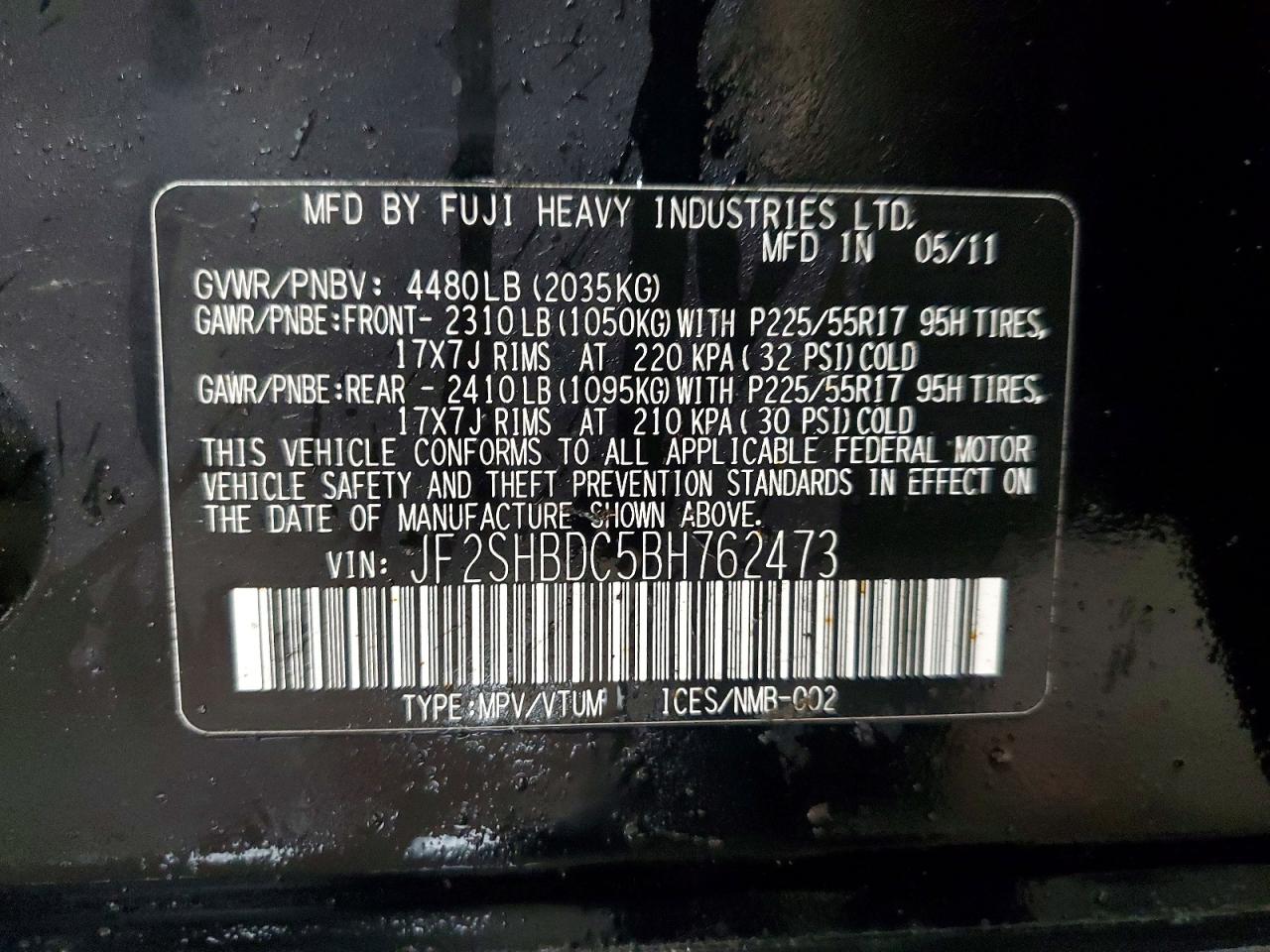 2011 SUBARU FORESTER 2.5X PREMIUM photo 27