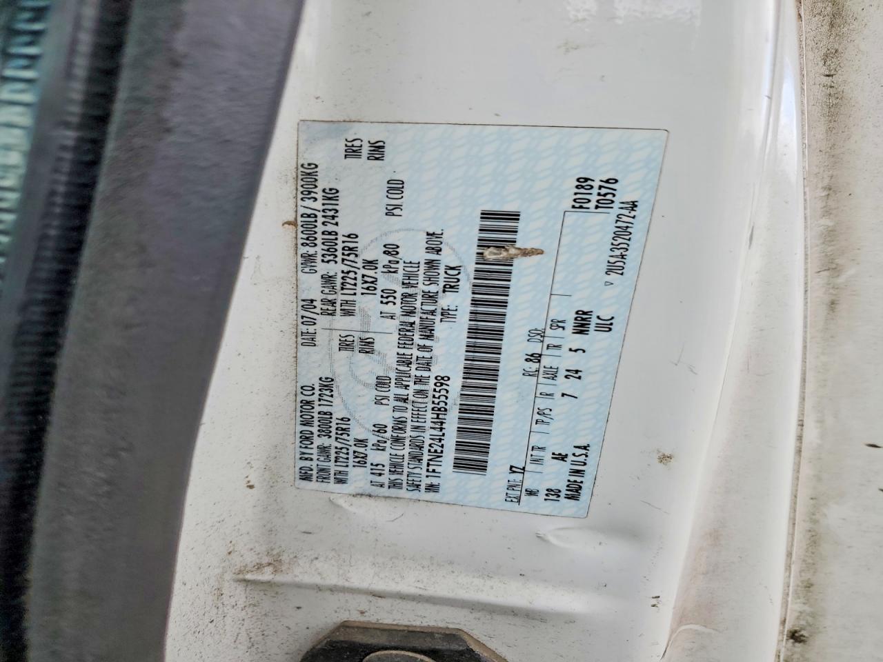 2004 FORD E250 UTILITY / SERVICE VAN photo 13