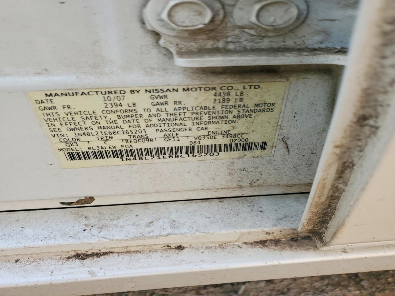 2008 NISSAN ALTIMA 3.5 SE photo 12